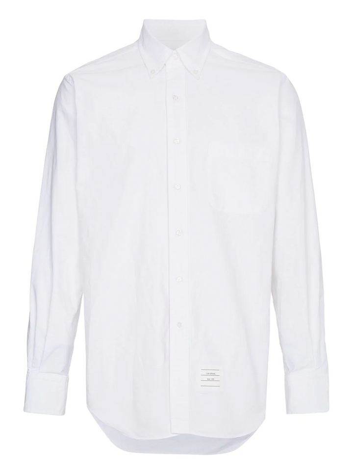 Thom-Browne-Classic-Long-Sleeve-Shirt-White-1