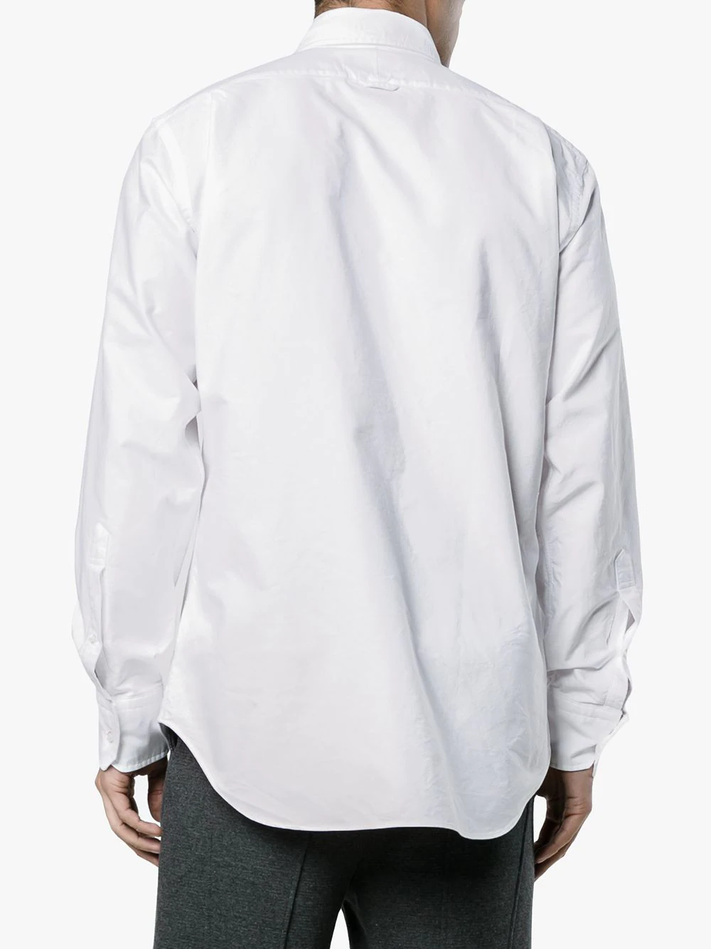 Thom-Browne-Classic-Long-Sleeve-Shirt-White-2