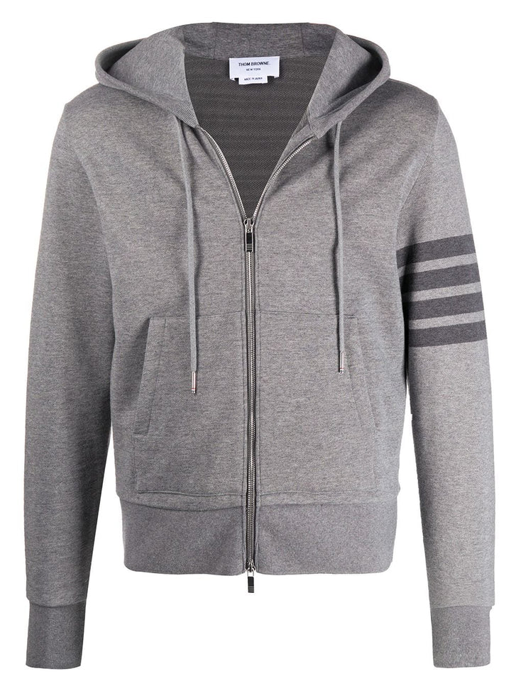 Thom-Browne-Relaxed-Fit-Zip-Up-Hoodie-Light-Grey-1