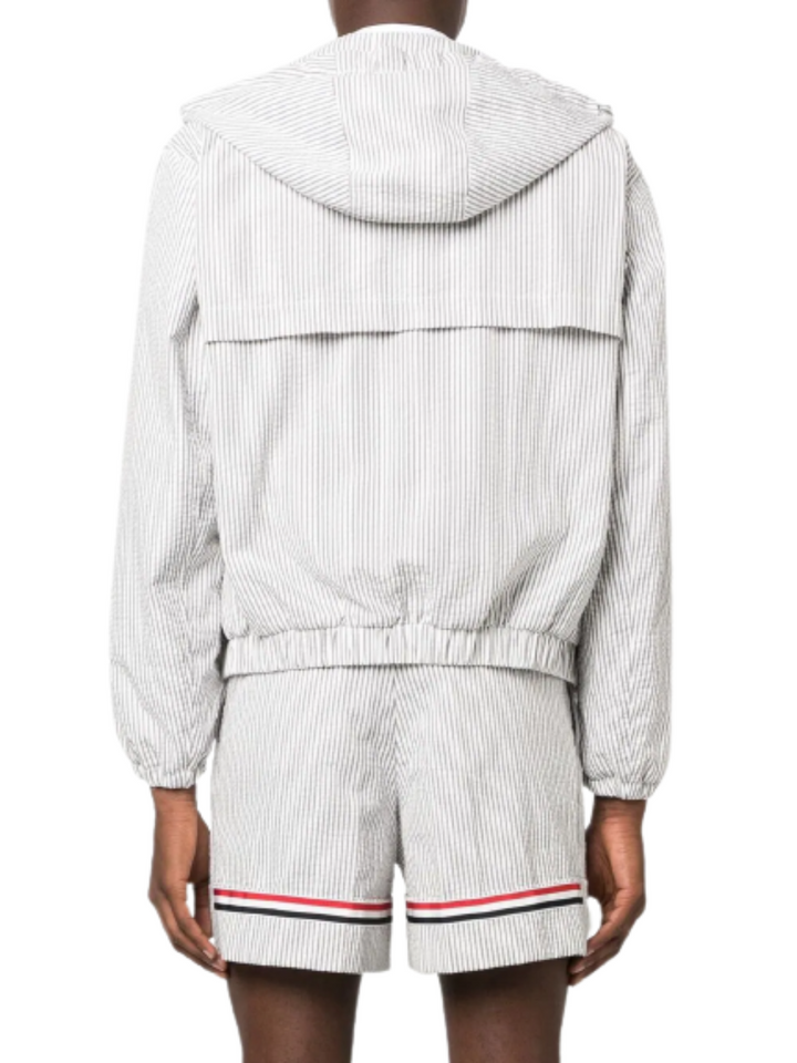 Thom Browne Relaxed Hoody Zip Front Jacket Grey 2