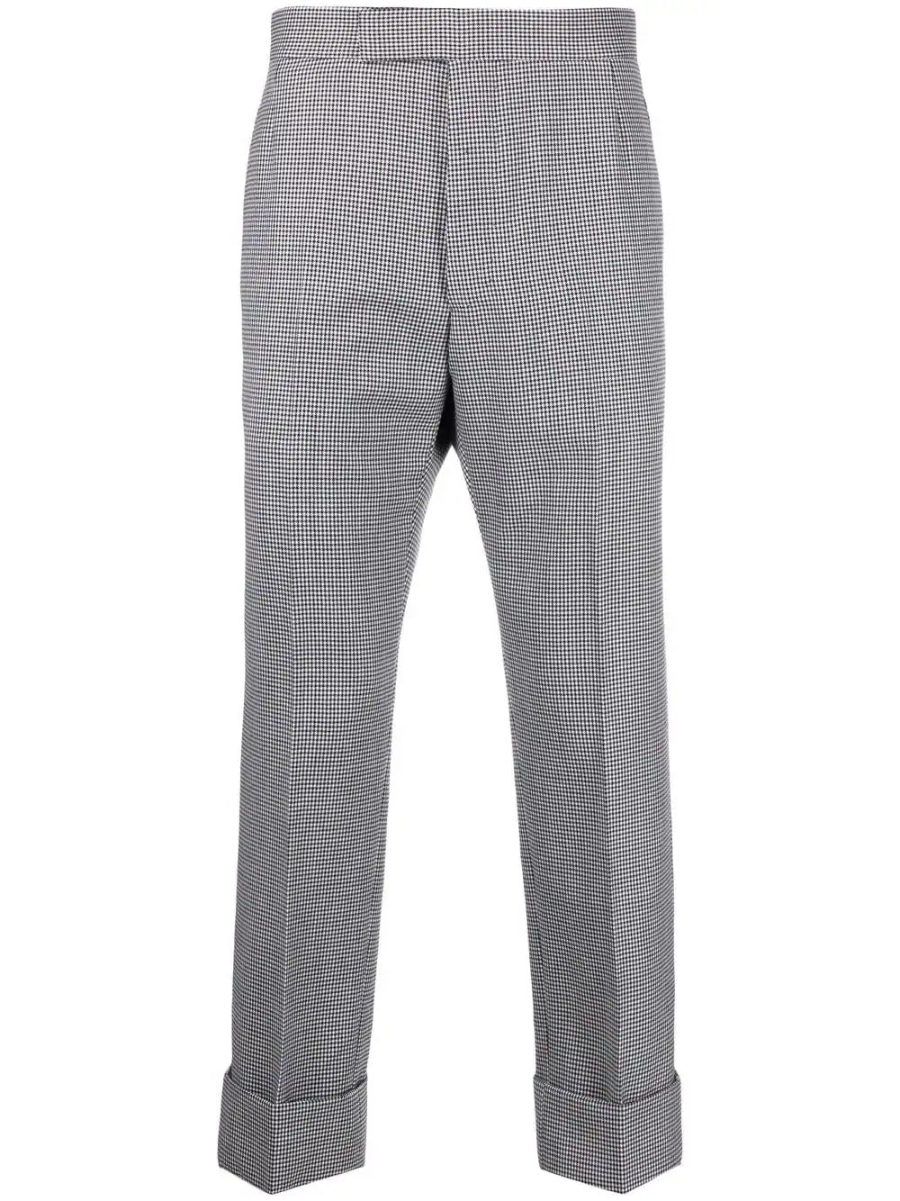 Thom Browne Houndstooth Backstrap Trousers Black 1