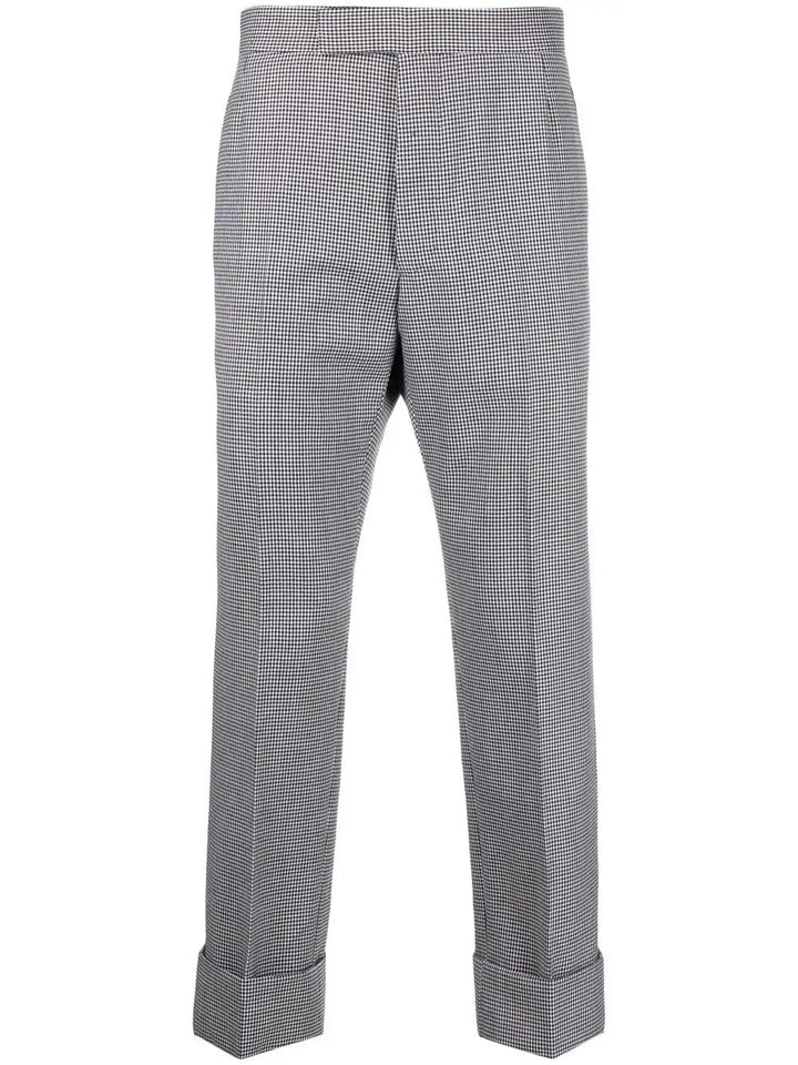 Thom Browne Houndstooth Backstrap Trousers Black 1