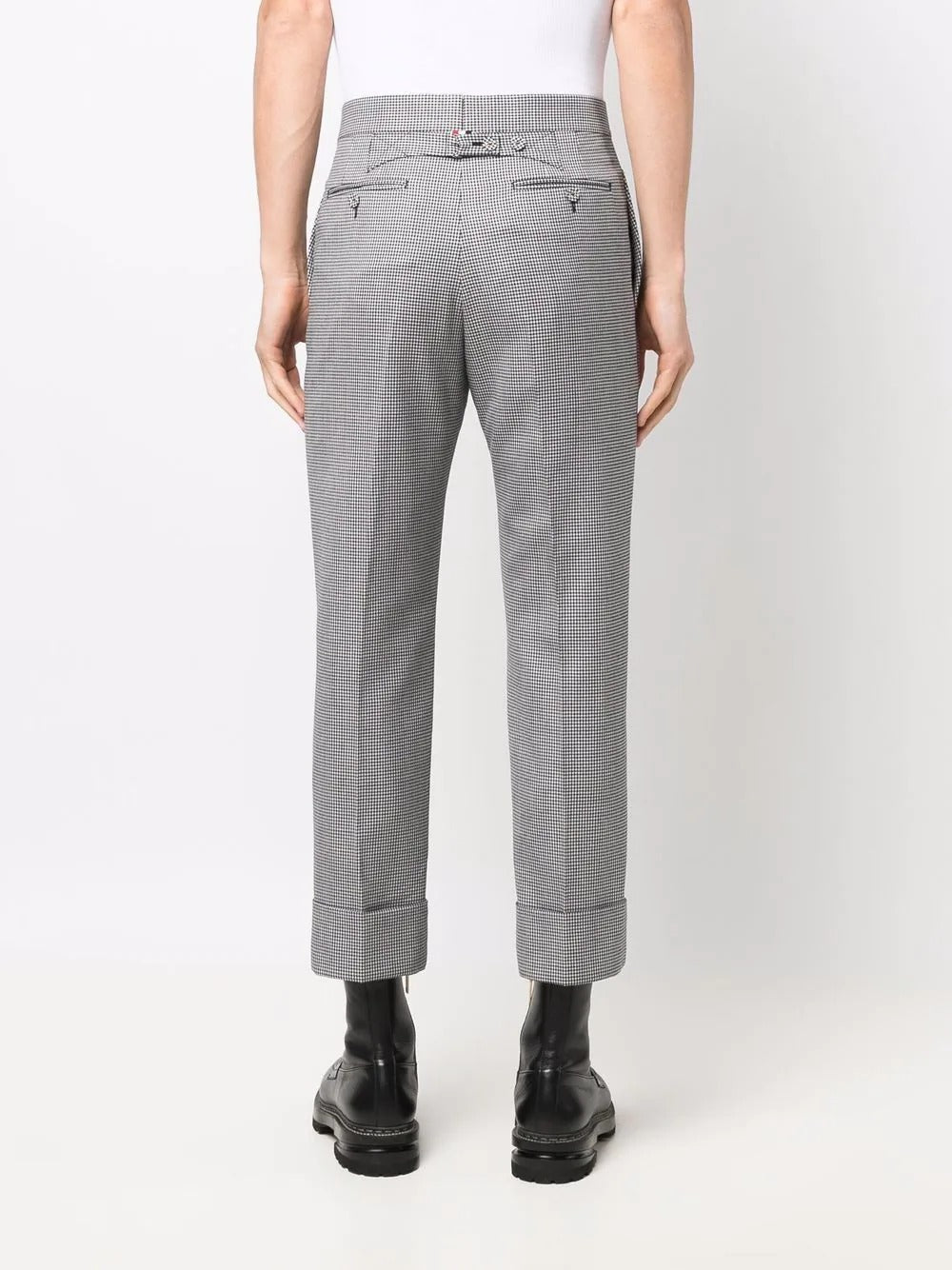 Thom Browne Houndstooth Backstrap Trousers Black 4