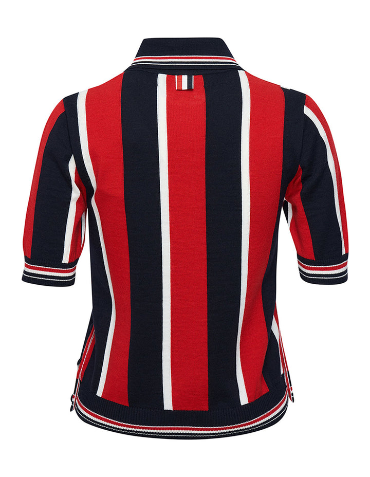 Thom Browne RWB Trim In Wide Rep Stripe Polo Shirt Multi 2