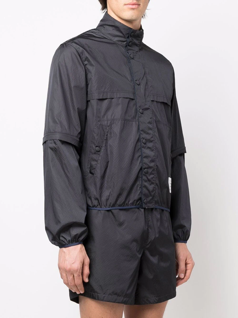 Thom Browne Removable Sleeves Zip Up Jacket Navy 3