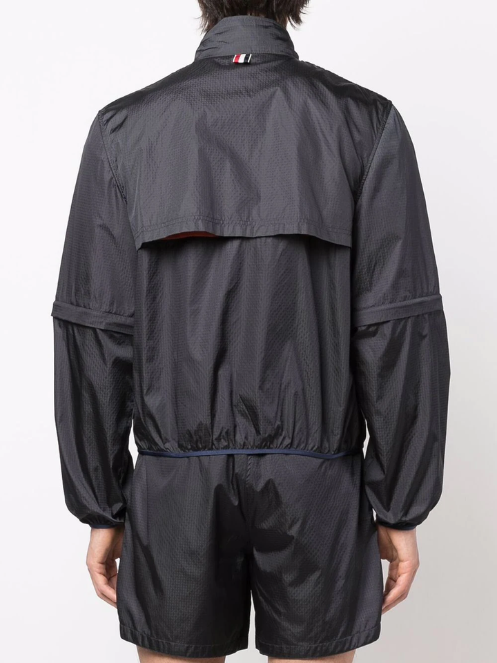 Thom Browne Removable Sleeves Zip Up Jacket Navy 4