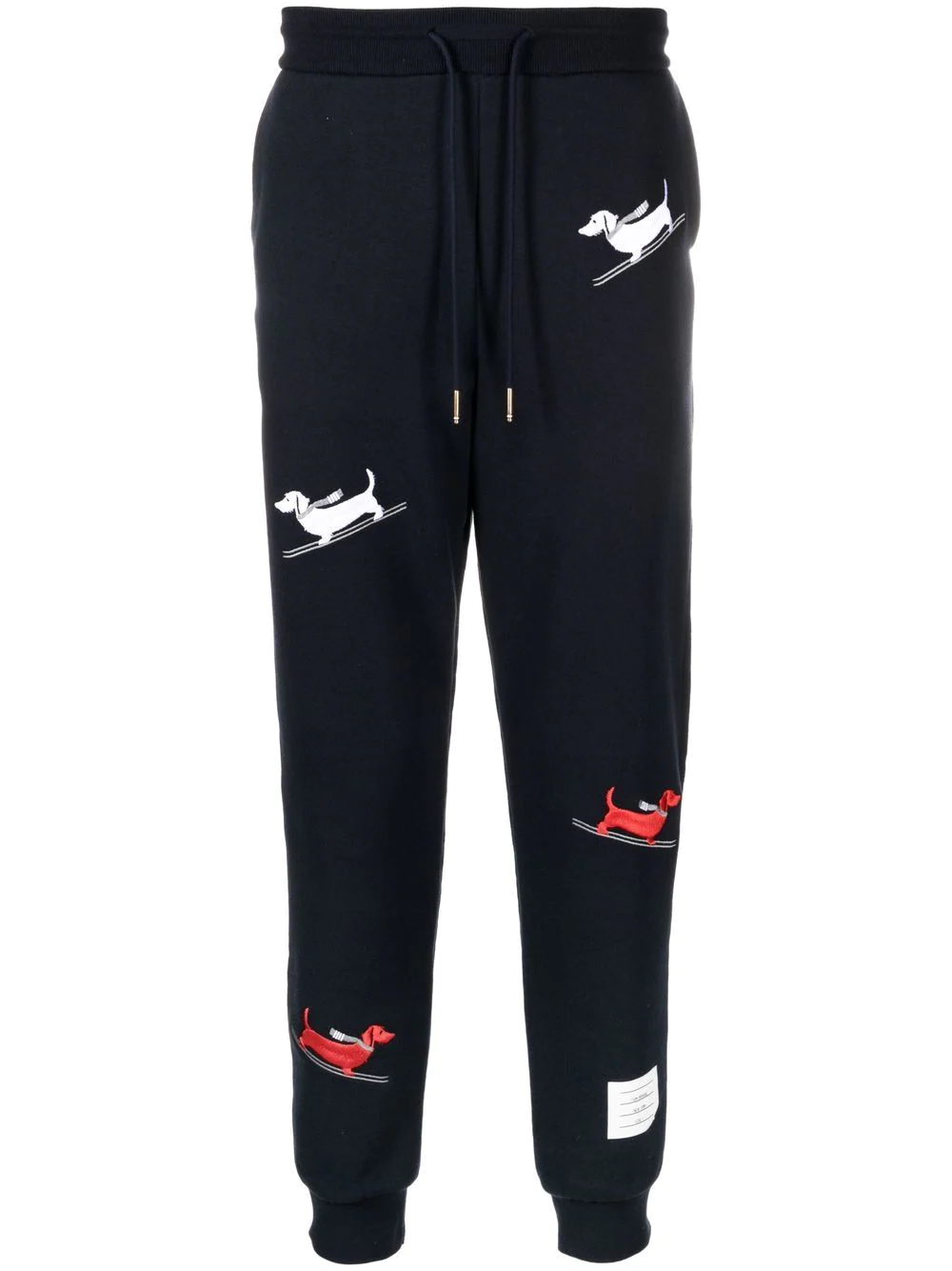 Thom Browne Skiing Hector Embroidery Holiday Sweatpants Navy 1