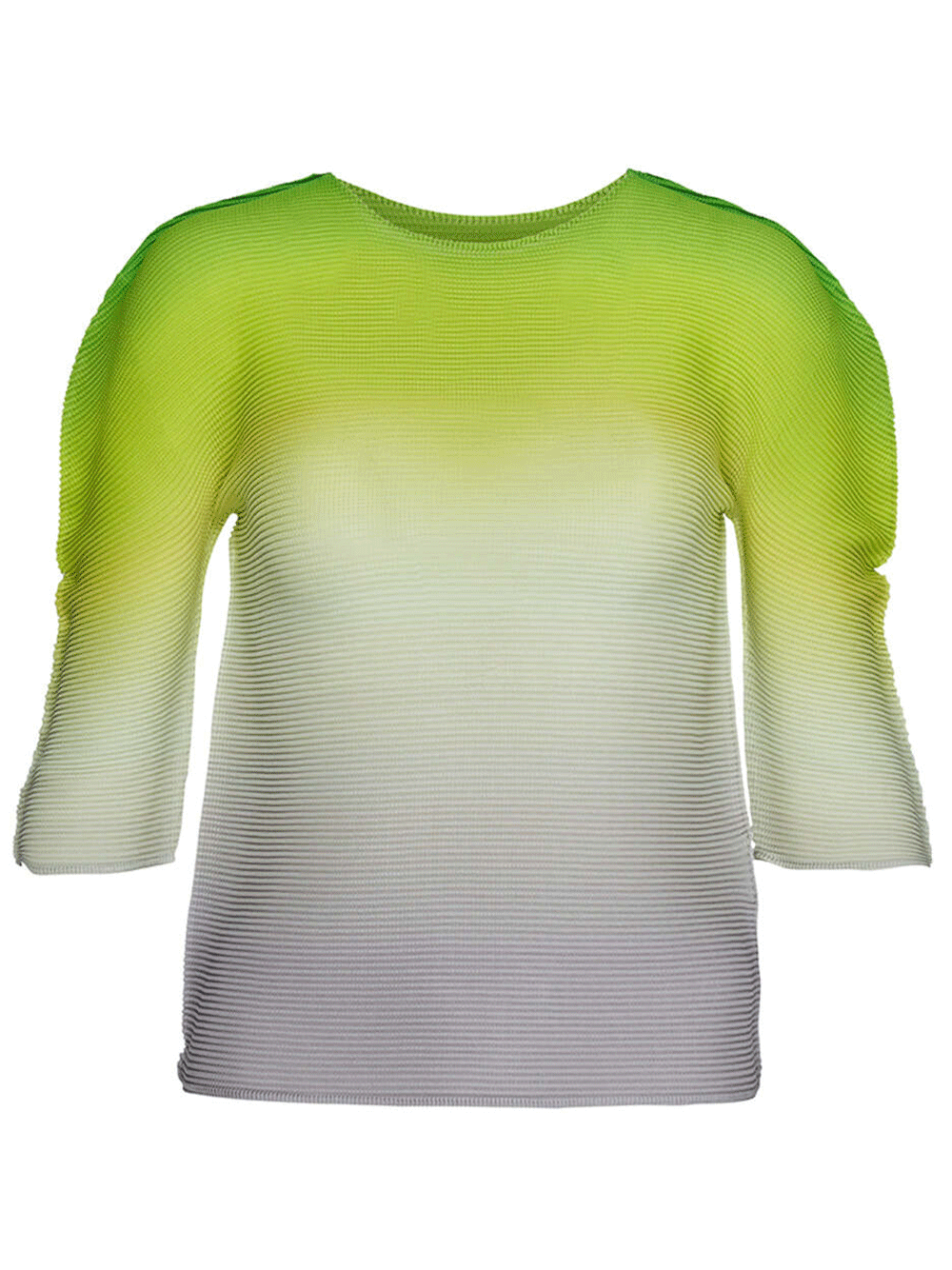 me-ISSEY-MIYAKE-Gradation-Pleats-Round-Neck-Top-Green-Hued-1