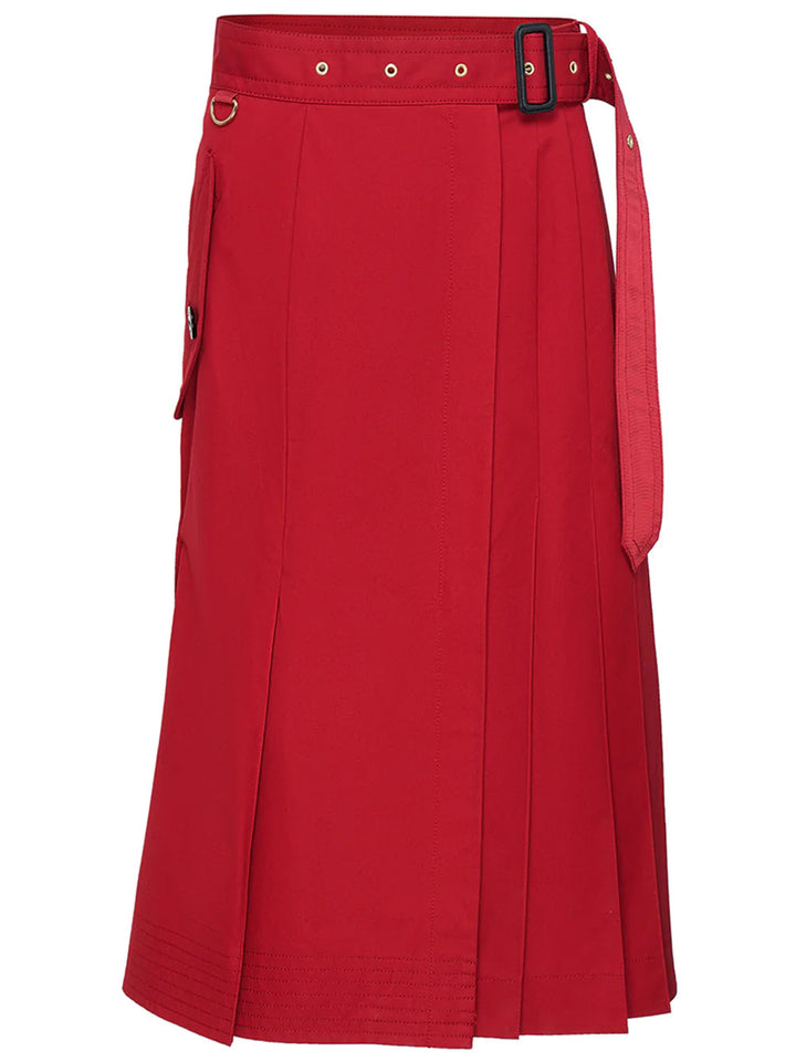 sacai Cotton Gabardine Skirt Red 1