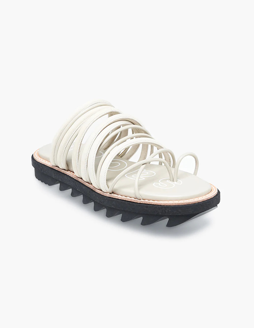 sacai Logo Print Tube Strap Sandals Beige 2