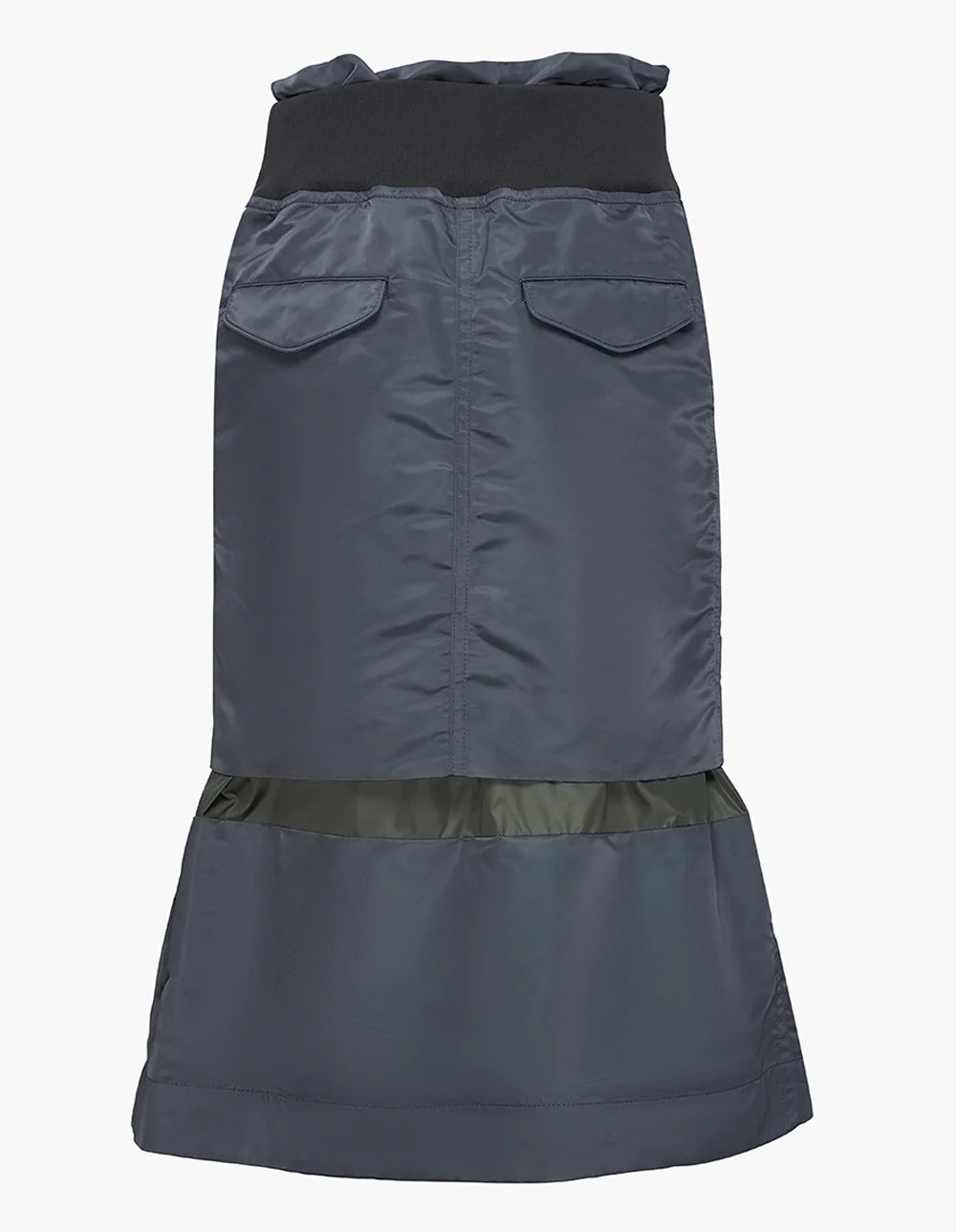 sacai Nylon Twill Mix Flare Skirt Grey 2