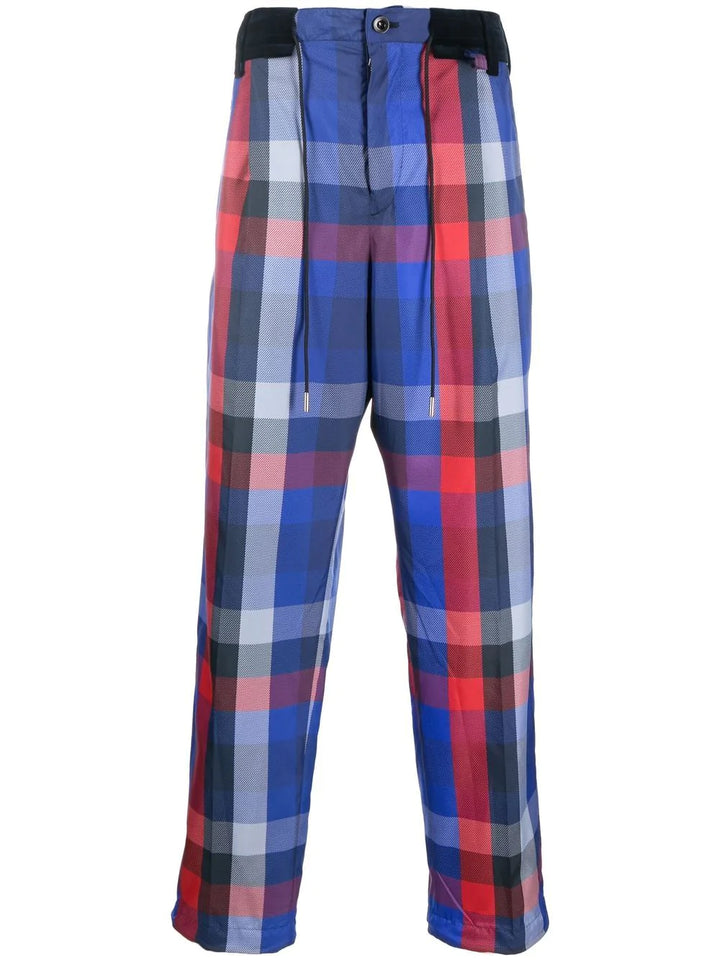 sacai Plaid Pants Navy 1