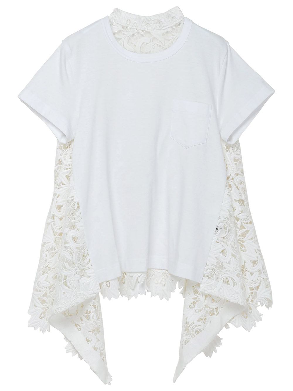 sacai SACAI X CLUB21 50th Anniversary Lace T-Shirt Off-white 1